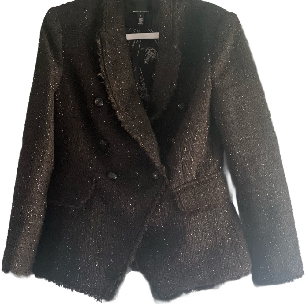 White House Black Market Dark Tweed Blazer
